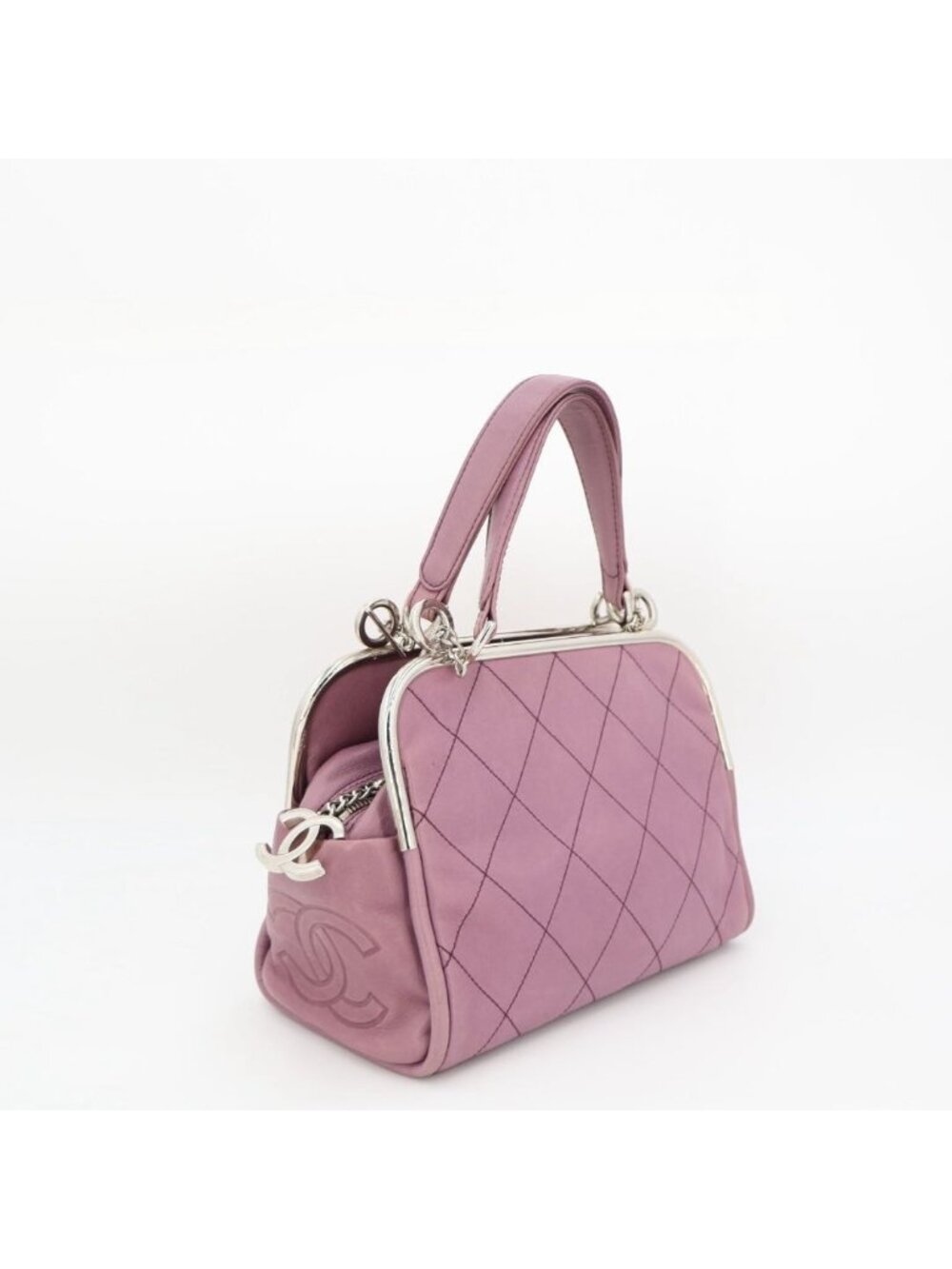 Chanel CC Logo Handbag Quilted Leather